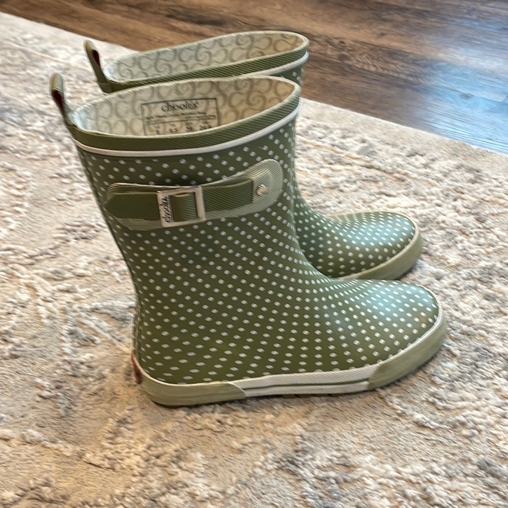 Chooka Classy Classic Mid- Olive Green Rain Boots